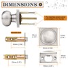 Probrico Brushed Nickel Square Door Knobs, Passage Door Knobs for
