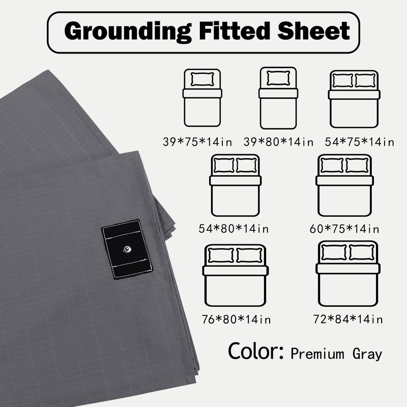 Grounding Sheets Twin Grounding Fitted Sheet Deep Pocket 90% Cotton