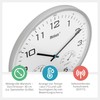 Mebus Modern Radio Wall Clock with Temperature Display and Humidity,