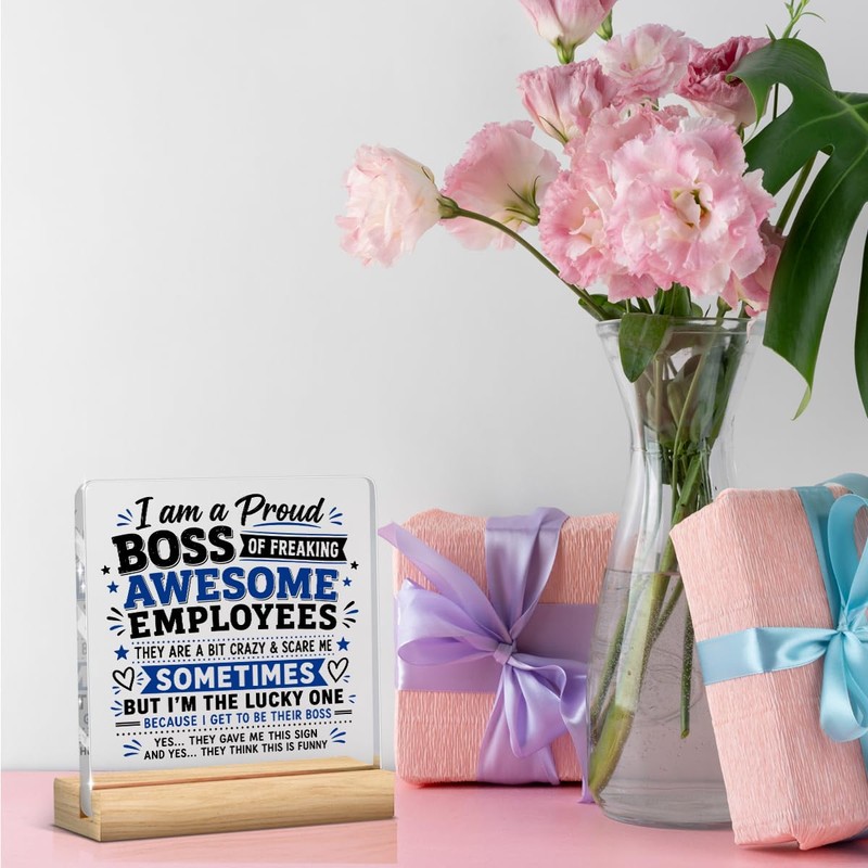 Boss Gifts for Men Inspirational Boss Day Appreciation Gift Acrylic