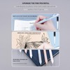 UPENOTE 6pcs Gel Pen set, Black Ink Pens 0.18mm /0.28mm