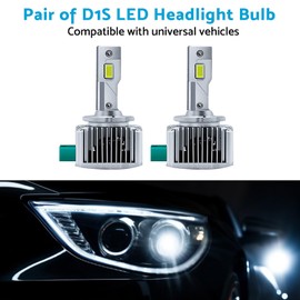 MAX COOL 2PCS LED Headlight Bulbs 6000K for Replace HID Xenon D1S LED Headlight Bulb Conversion 90W