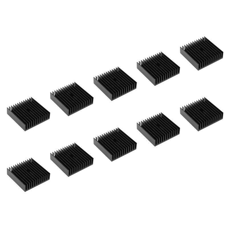 10pcs 40x11x40mm Black Heat Sink Radiator Aluminum Cooling Fin 3