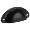 JIAYUET Black Half Moon Cabinet Handles, 81mm x 35mm Vintage