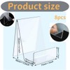 DACUAN Acrylic Book Stands, 8 Pack Clear Book Holder, Acrylic