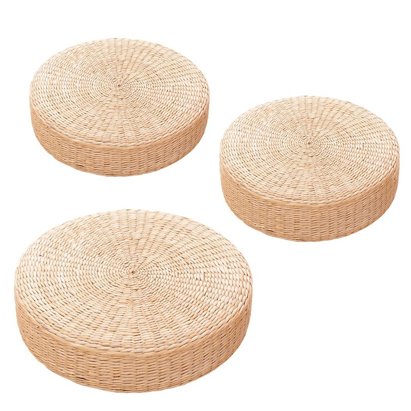 Hand Made Plaited Futon Mat Bulrush Mat Floor Mat Round