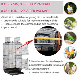 12pcs Sand Perch Covers for Birds,10" x 0.78" Sand Perch Covers for Birds,Parakeets Canaries Finches & Other Small Birds,Large Perch Covers,Natural Wood Perch Platform Paw Grinding Stick