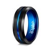 Truly Alpha Tungsten Wedding Bands For Him - 8mm, Black