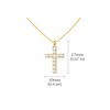 14K Gold Cross Necklace for Women Small Diamond Pendant Charm