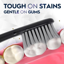 Oral-B Pro Whitening Brilliance Toothbrushes, Extra Soft, Black, Coral, and Teal, 4 Count