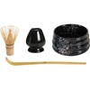 METOY Matcha Whisk Set, 4pcs Japanese Tea Set,Matcha Whisk,Traditional Scoop,