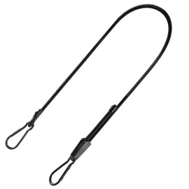 Adjustable Bungee Cords with Carabiner Hooks - Heavy Duty Elastic Straps for Camping, Cargo, Kayak, Tents, Outdoor Luggage & Black Tarp Straps (2M)