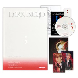 ENHYPEN - [Dark Blood] (NEW Ver.) Photo Book + CD-R + Photo Card + Message Photo Card + Sticker + Postcard + Bookmark + Poster With Lyrics + 2 Pin Button Badges + 4 Extra Photocards