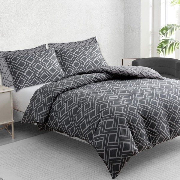 DEKORO King Size Duvet Cover Sets - Doublesided Duvet Cover