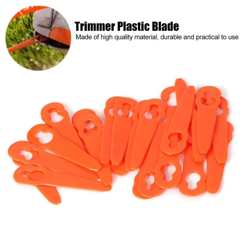 Fdit 24 Piece Lawn Mower Trimmer Plastic Cutting Blade Replacement