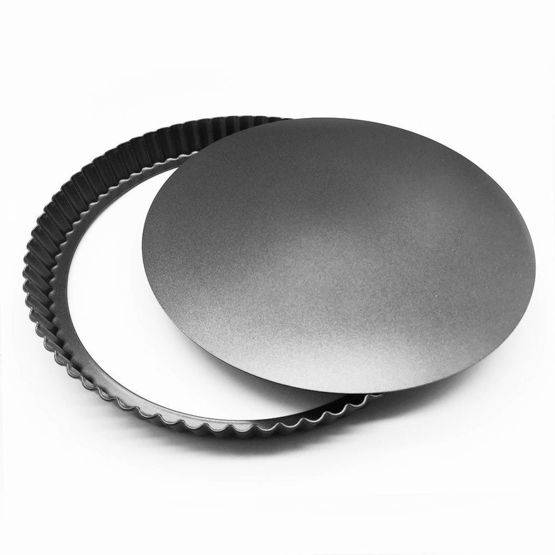HOMOW Nonstick Tart Tin with Removable Bottom, Heavy Duty Removable