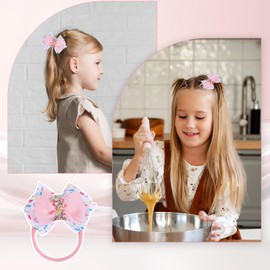 Baby Hair Bows Birthday Hair Bow Baby Girl Bows and Headbands Baby Girl Hair Clips Pink Bows for Hair 1st to 2nd Bow Birthday Decorations(1 year)