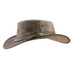 Black Jungle Bulat Leather Western Hat Australia Cowboy Hat, charcoal
