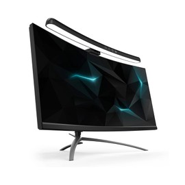 Computer Monitor Lamp, Curved Screen Monitor Light Bar for Eye Caring, Touch Dimming, No Screen Glar e, 7 Color RGB Light Effect, USB C LED Computer Lamp for Desk,Gaming