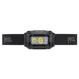 PETZL - ARIA 2 RGB Headlamp - 450 Lumens, Black, Supplied with three AAA/LR03 Batteries