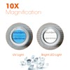 10X Jewelers Loupe Magnifier with UV/LED Lights and A Scale,
