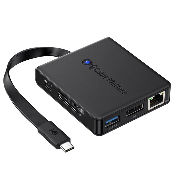 Cable Matters 8-in-1 USB C Hub DisplayPort 1.4, USB C