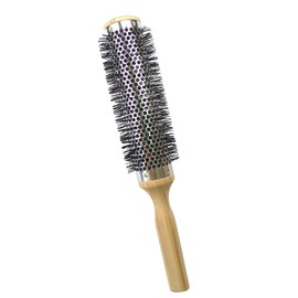 Tredoni 60mm Round Long Round Thermal Hairbrush - Blow-Dry Aluminium Barrel, Lightweight Bamboo Handle (60 mm)