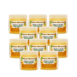 Pomada Muscular ÁRNICA y OCOTE Efecto Calmante 140grs. Línea Auxilio y Descanso del Cuerpo (10 piezas)