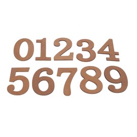 DIY Wooden Numbers, 10Pcs 0-9 Unfinished Wooden Numbers Decorative Stickers Accessories for Letter Board Wall Decor DIY Painted Educational