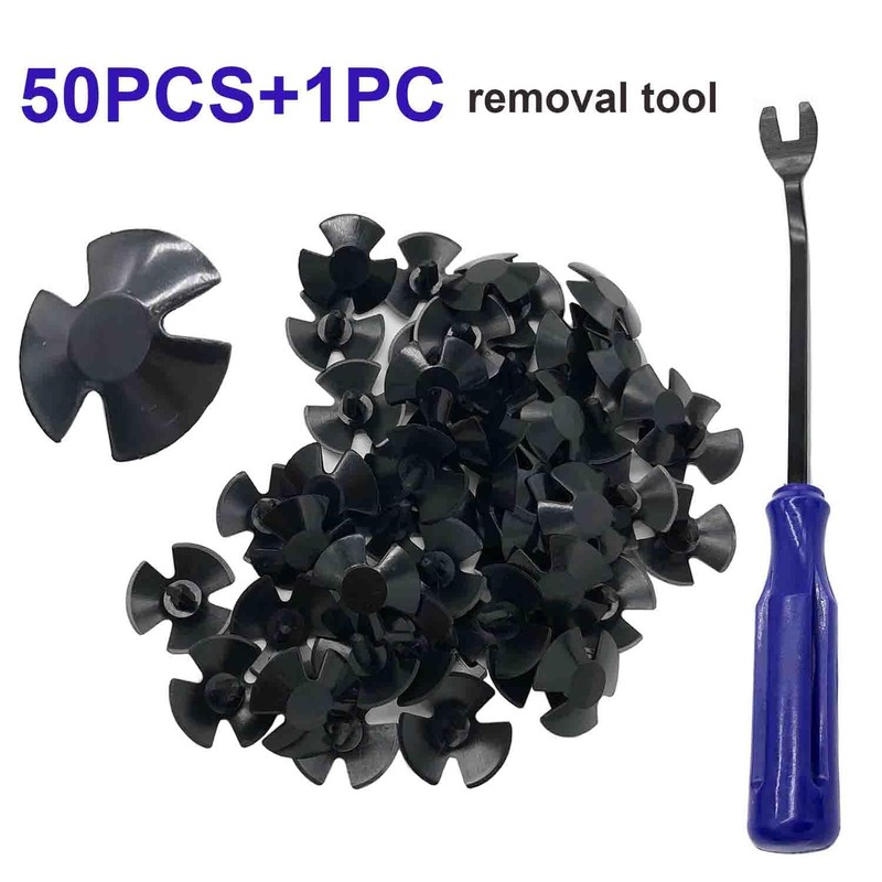 50pcs Hood Insulation Retainer Clips with 1pc Fastener Remover -