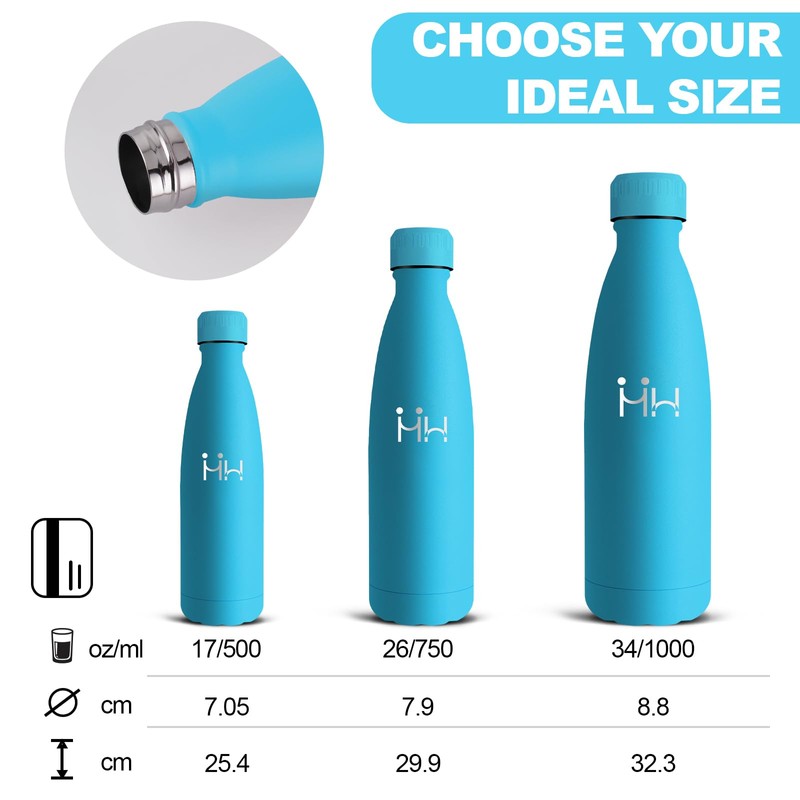 Grsta Stainless Steel Drinking Bottle, 0.5 Litres, BPA-Free, Children's Drinking