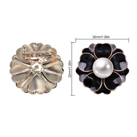JJWNMLL Women's Flower Artificial Pearl Enamel Alloy Brooch Pin White Corsage Clothing Accessories Stylish and Popular Durable, Metal