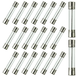 BOJACK T1AL250V 6x30 mm 1A 250V Slow Blow Fuses 1 amp 250 Volt 0.24 x 1.18 Inch Glass Tube Time-delay Fuses(Pack of 20 Pcs)