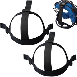 2PCS Elastic Catcher Mask Harness Replacement, Adjustable Strap for Baseball & Softball Umpire & Catcher Masks (Black)