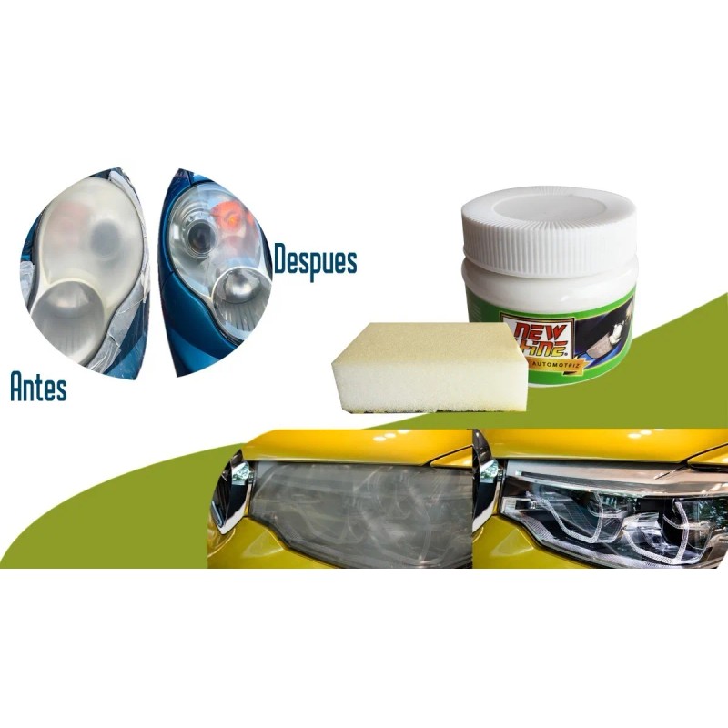 Pulidor New Shine Pasta Para Faros Y Calaveras Restauración 150g