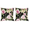 Homxi Cushion Covers 18 x 18in Pack of 2,Pink Green