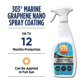 303 Products 303 Products Marine Graphene Nano Spray Coating - Next Level Protection - Enhances Gloss and Depth - Reduces Water Spotting - UV Ray Protection- Safe to Use in the Sun - 32 fl. oz. (30251), White