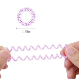 Spiral Hair Ties, waterproof No Crease Coil Hair Ties, Phone Cord Hair Ties for Thick Hair, for women Ponytail Holder Elastics (FQ-03)