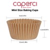 Caperci 500 Count Mini Cupcake Liners Natural Muffin Liners Greaseproof