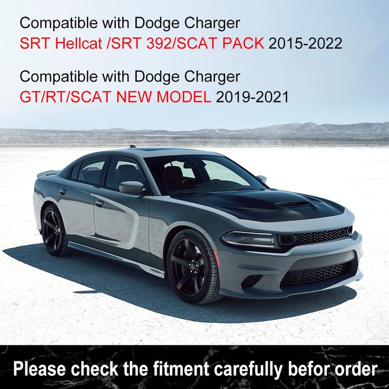 JDMON Front Bumper Lip Splitter Protector Compatible with Dodge Charger