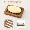 【Teak】 Wood Bathroom Soap Dish for Bar Soap by SUBEKYU,