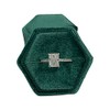 Hexagon Velvet Ring Box 1 Slot For Engagement & Wedding