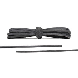 54" Premium Leather Boot Lace in Dark Gray - Premium Quality and Strength