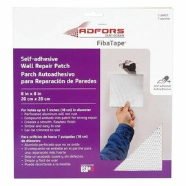 SAINT-GOBAIN ADFORS SELF-ADHESIVE WALL & CEILING REPAIR PATCH, 8" X 8",SET/2 *DM
