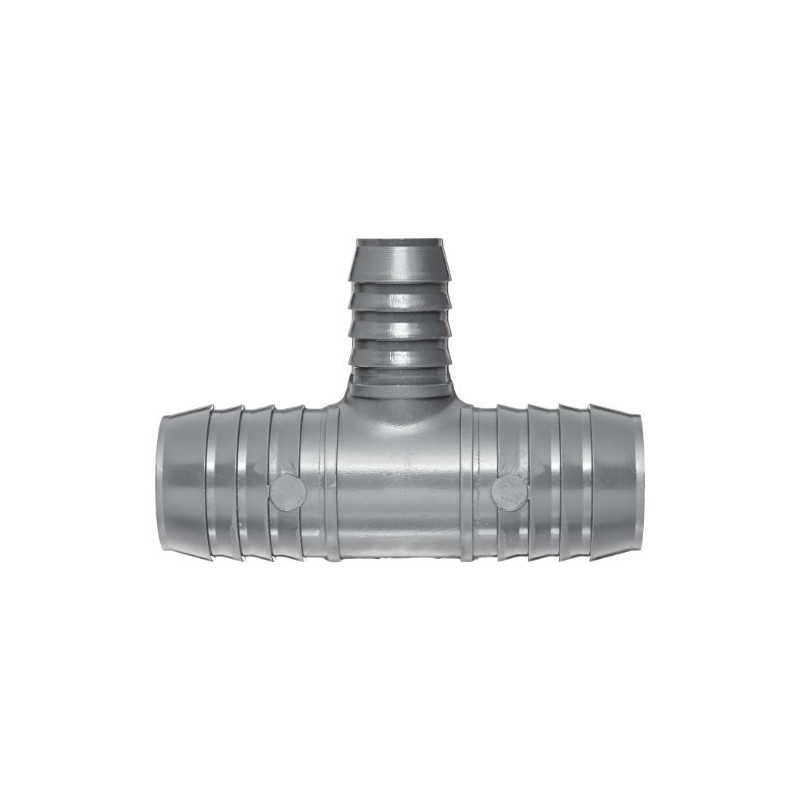 Barbed Tee, PVC, 1" Barb Size, Gray - 1 Each