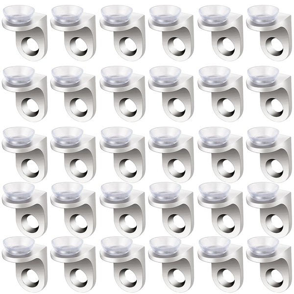 30 Pcs Mounting Brace, Fixing Pegs Supports with Suction Cup,