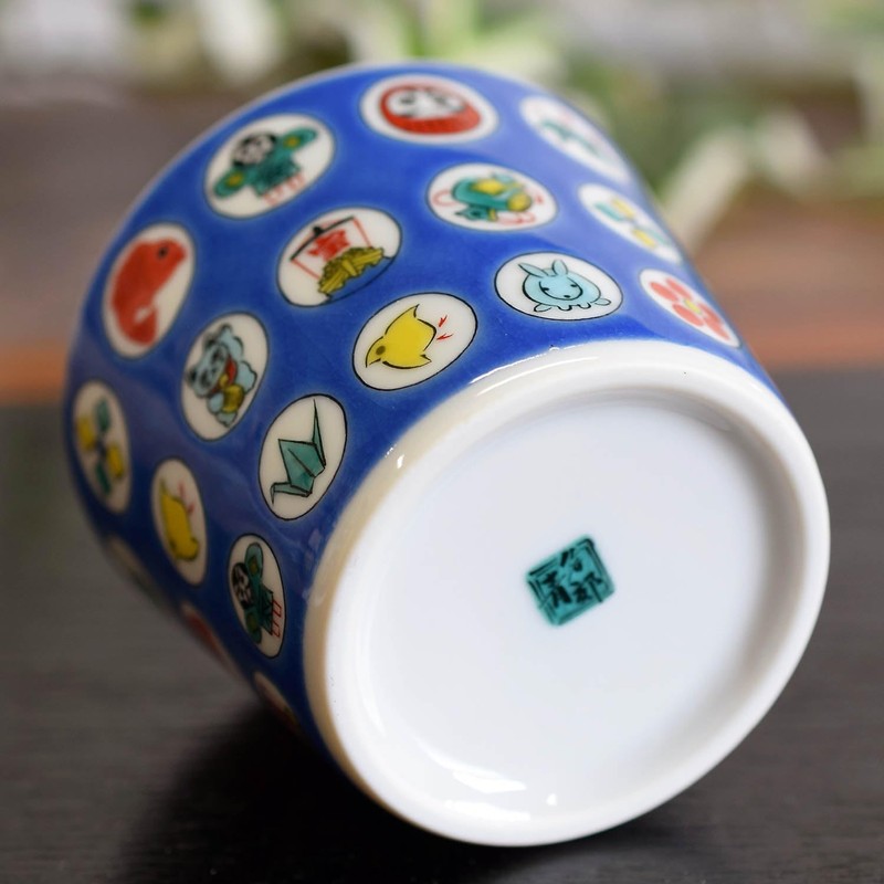 Sobachoko Stylish Tableware, Kutani Ware, Soba Bookuchi, Round Crest, Ceramic,