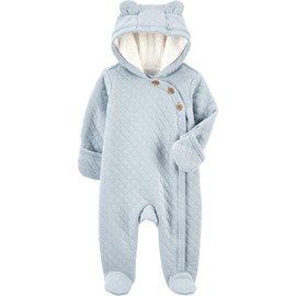 Carter's Baby Quilted Hooded Bunting, Pram, Blue, 3 Months