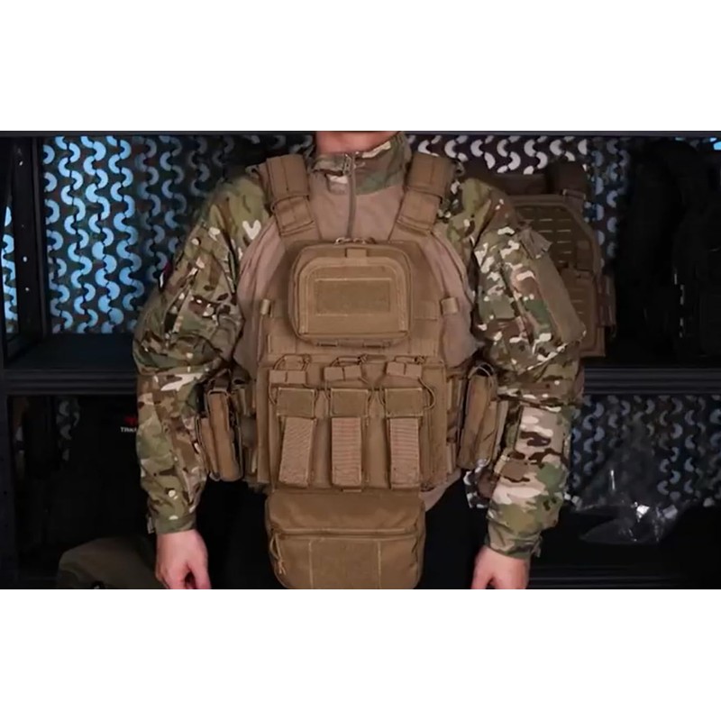 YAKEDA Tactical Training Vest with PALS System - Multi-Pocket Adjustable
