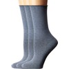 HUE Jean Socks 3-Pack Denim Heather One Size